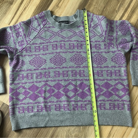 Lane Bryant Crew-Neck Jacquard Sweater plus size 26/28 - Picture 3 of 8